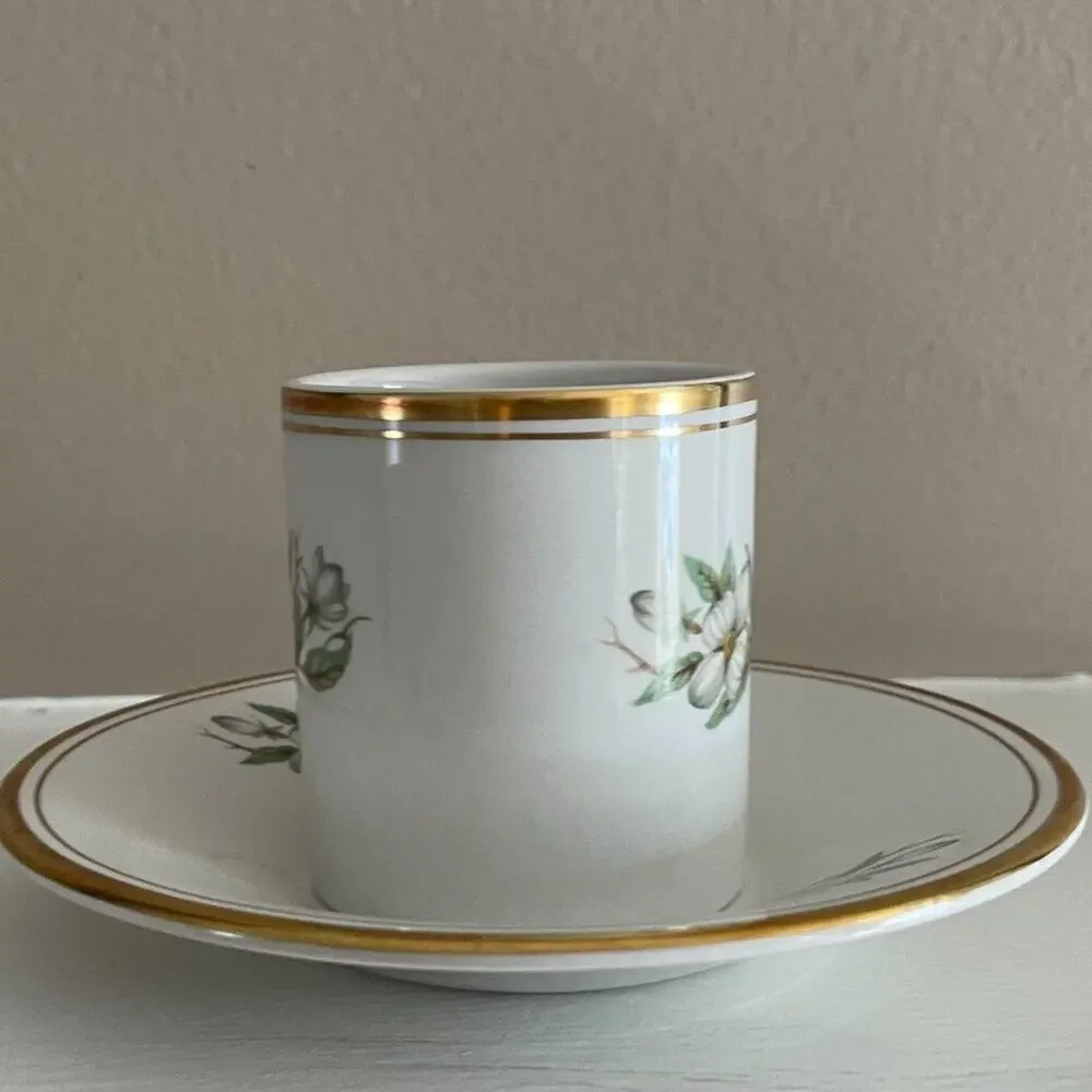 VTG Staffordshire Ambassador, Demitasse / Espresso Cup & Saucer, Dogwood, Floral
